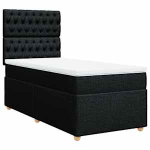Box spring postel s matrací černá 90x190 cm textil - obrázek 2