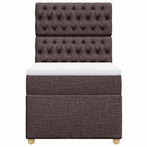Box spring postel s matrací tmavě hnědá 90x190 cm textil - obrázek 4