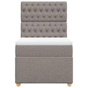 Box spring postel s matrací taupe 90x190 cm textil - obrázek 4