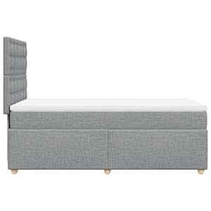 Box spring postel s matrací světle šedá 90x190 cm textil - obrázek 5