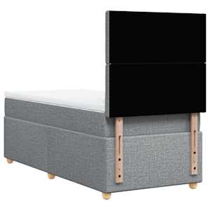 Box spring postel s matrací světle šedá 90x190 cm textil - obrázek 6