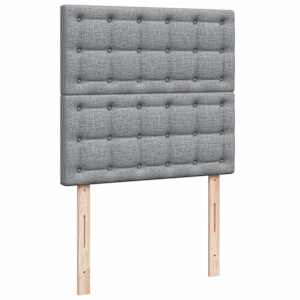 Box spring postel s matrací světle šedá 90x190 cm textil - obrázek 7
