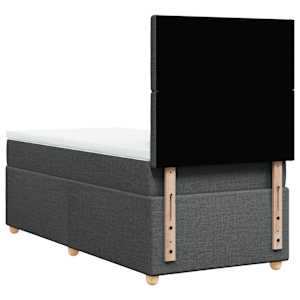 Box spring postel s matrací tmavě šedá 90x190 cm textil - obrázek 6