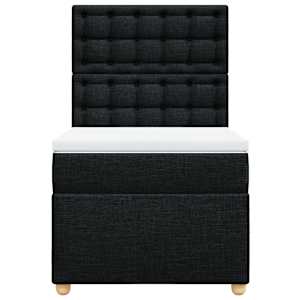 Box spring postel s matrací černá 90x190 cm textil - obrázek 4