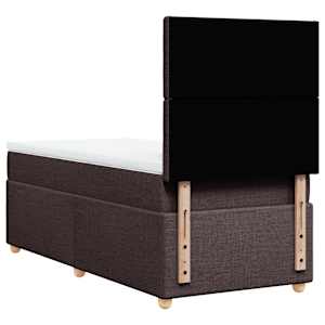 Box spring postel s matrací tmavě hnědá 90x190 cm textil - obrázek 6
