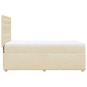 Box spring postel s matrací krémová 90x190 cm textil - obrázek 5