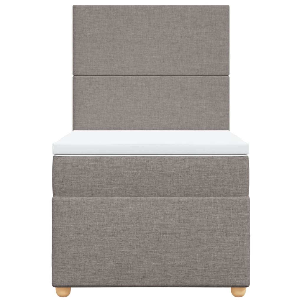 vidaXL Boxspring met matras stof taupe 90x200 cm, foto 4
