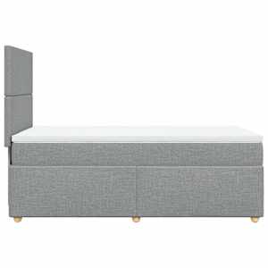 Box spring postel s matrací světle šedý 100 x 200 cm textil - obrázek 5