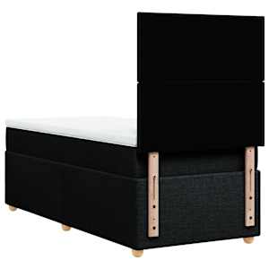 Box spring postel s matrací černá 100 x 200 cm textil - obrázek 6