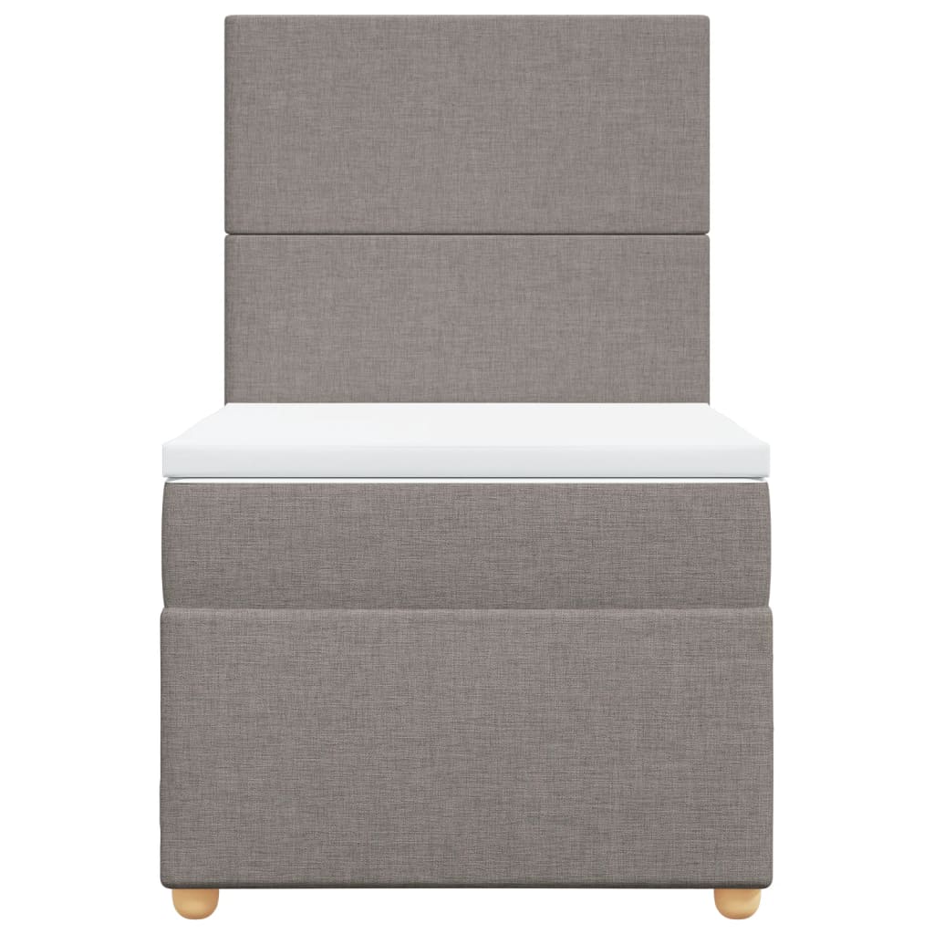 vidaXL Boxspring met matras stof taupe 100x200 cm, foto 4