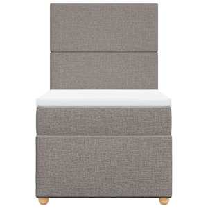 Box spring postel s matrací taupe 100 x 200 cm textil - obrázek 4
