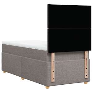 Box spring postel s matrací taupe 100 x 200 cm textil - obrázek 6