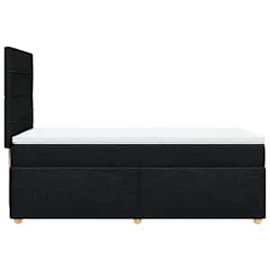 Box spring postel s matrací černá 100 x 200 cm textil - obrázek 5