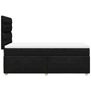 Box spring postel s matrací černá 100 x 200 cm textil - obrázek 5
