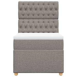 Box spring postel s matrací taupe 100 x 200 cm textil - obrázek 4