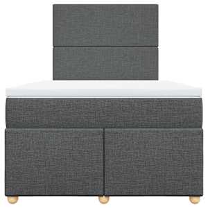 Box spring postel s matrací tmavě šedá 120x190 cm textil - obrázek 4
