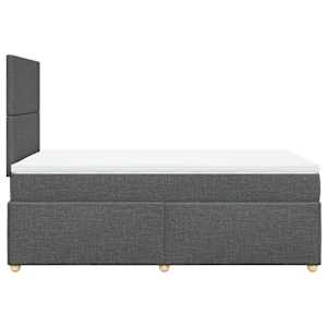 Box spring postel s matrací tmavě šedá 120x190 cm textil - obrázek 5