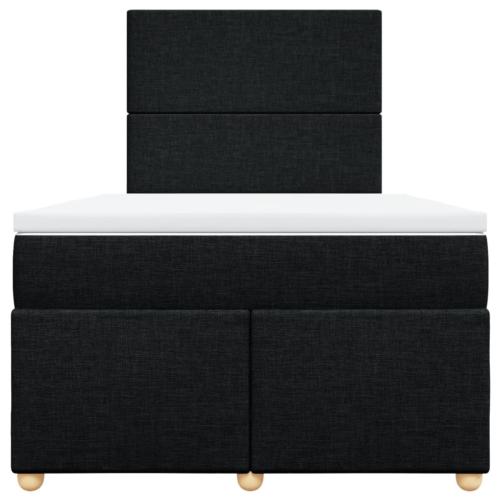 vidaXL Boxspring met matras stof zwart 120x190 cm, foto 4