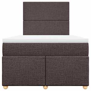 Box spring postel s matrací tmavě hnědá 120x190 cm textil - obrázek 4