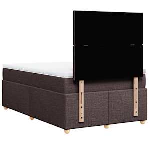 Box spring postel s matrací tmavě hnědá 120x190 cm textil - obrázek 6