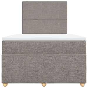 Box spring postel s matrací taupe 120x190 cm textil - obrázek 4