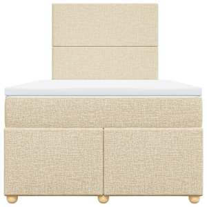 Box spring postel s matrací krémová 120x190 cm textil - obrázek 4