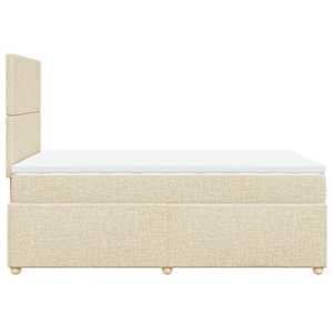 Box spring postel s matrací krémová 120x190 cm textil - obrázek 5