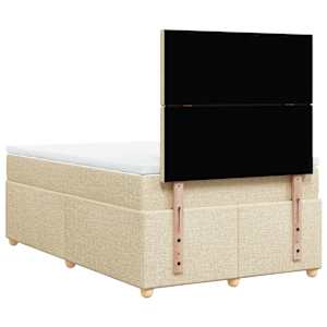 Box spring postel s matrací krémová 120x190 cm textil - obrázek 6