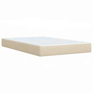 Box spring postel s matrací krémová 120x190 cm textil - obrázek 10