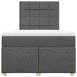 Box spring postel s matrací tmavě šedá 120x190 cm textil - obrázek 4