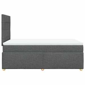 Box spring postel s matrací tmavě šedá 120x190 cm textil - obrázek 5
