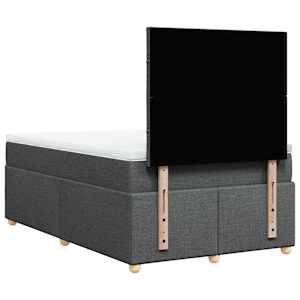 Box spring postel s matrací tmavě šedá 120x190 cm textil - obrázek 6