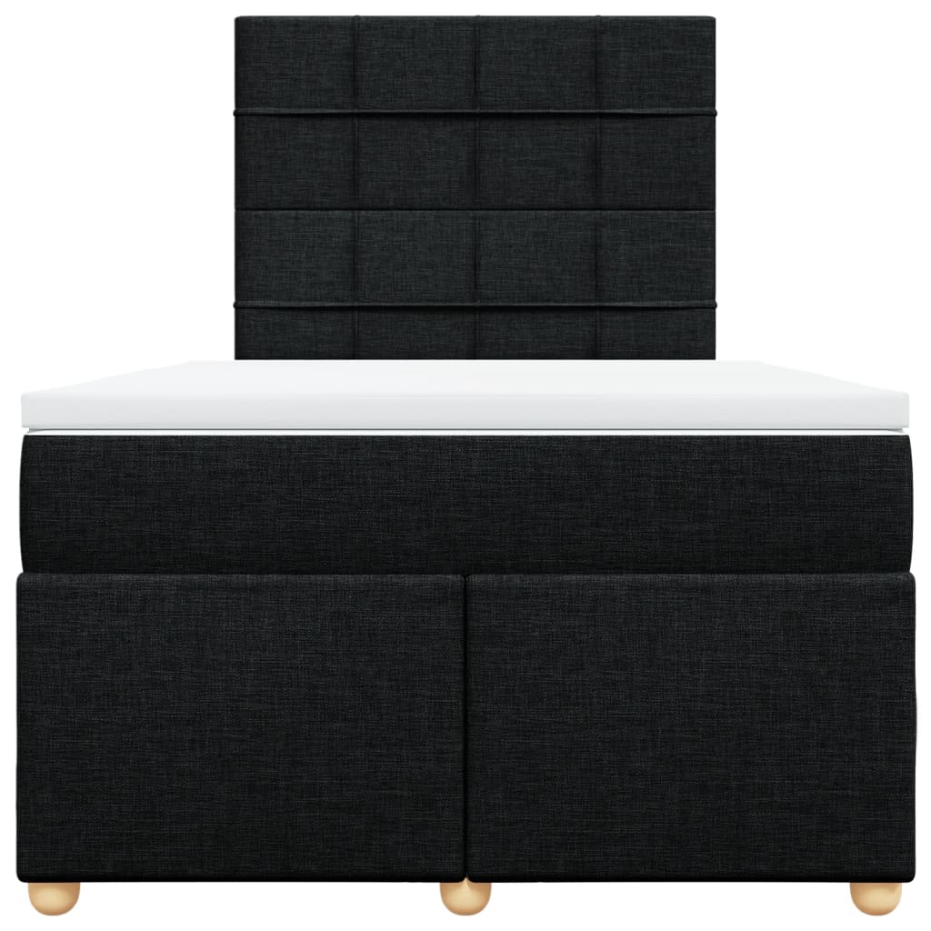 vidaXL Boxspring met matras stof zwart 120x190 cm, foto 4