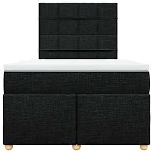 Box spring postel s matrací černá 120x190 cm textil - obrázek 4