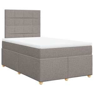 Box spring postel s matrací taupe 120x190 cm textil - obrázek 2