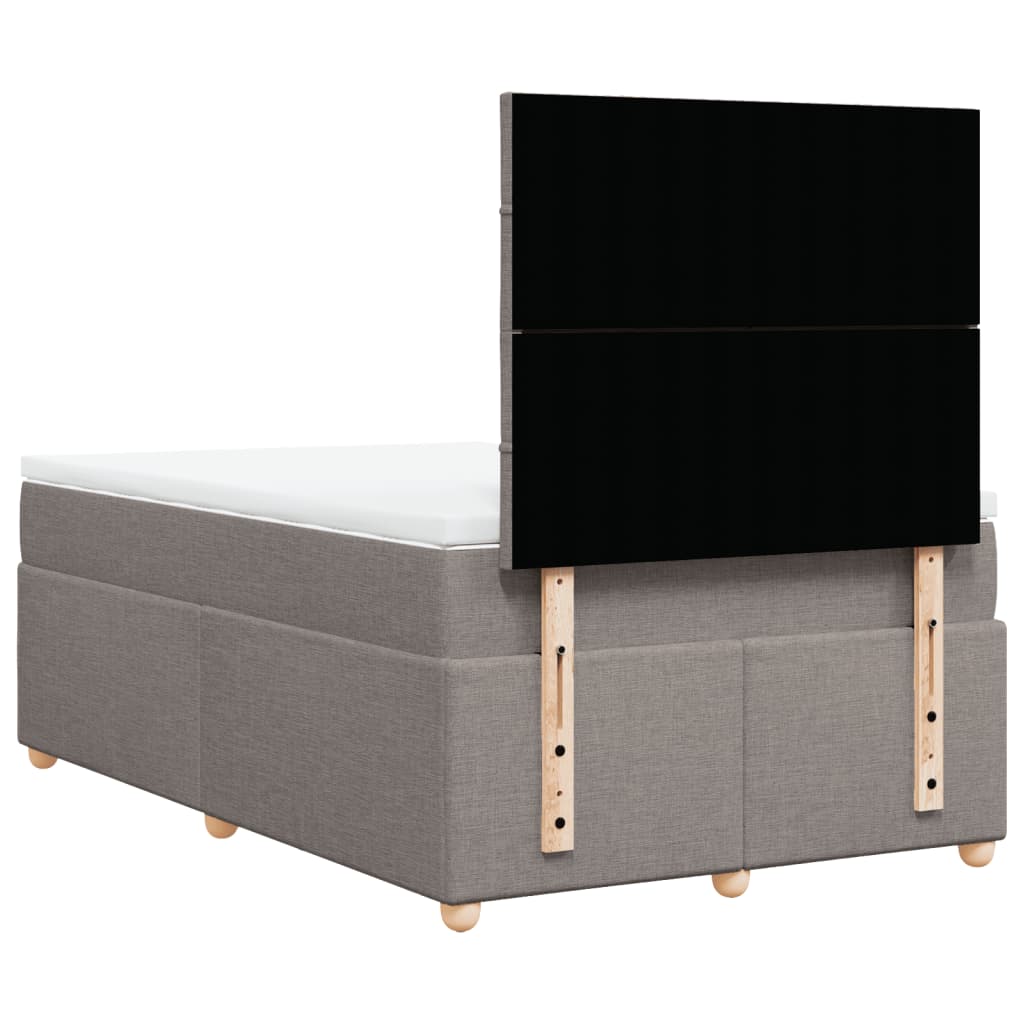 vidaXL Boxspring met matras stof taupe 120x190 cm, foto 2