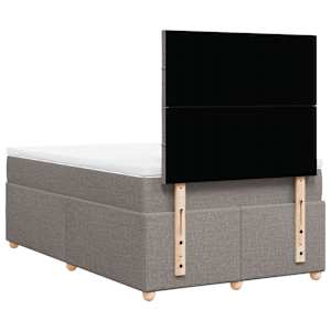 Box spring postel s matrací taupe 120x190 cm textil - obrázek 3