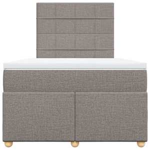 Box spring postel s matrací taupe 120x190 cm textil - obrázek 4