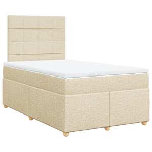 Box spring postel s matrací krémová 120x190 cm textil - obrázek 2