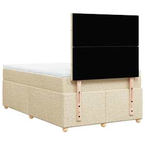 Box spring postel s matrací krémová 120x190 cm textil - obrázek 6