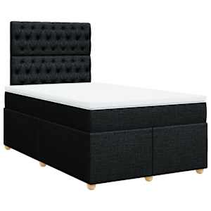 Box spring postel s matrací černá 120x190 cm textil - obrázek 2