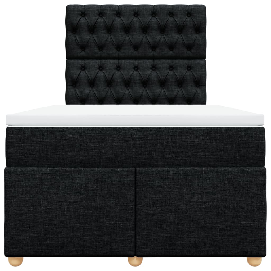 vidaXL Boxspring met matras stof zwart 120x190 cm, foto 4