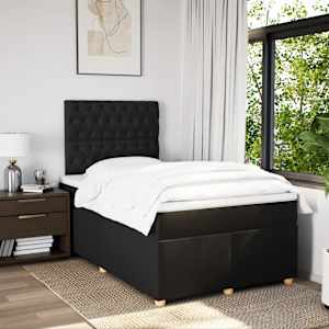 Box spring postel s matrací černá 120x190 cm textil - obrázek 3