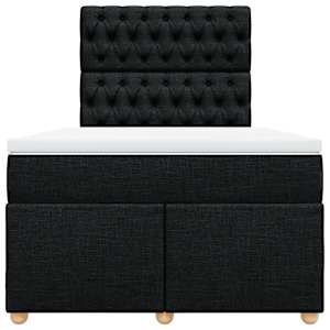 Box spring postel s matrací černá 120x190 cm textil - obrázek 4