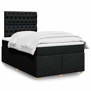 Box spring postel s matrací černá 120x190 cm textil - obrázek 1