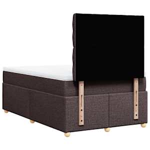 Box spring postel s matrací tmavě hnědá 120x190 cm textil - obrázek 6
