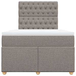 Box spring postel s matrací taupe 120x190 cm textil - obrázek 4