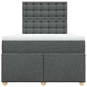 Box spring postel s matrací tmavě šedá 120x190 cm textil - obrázek 4