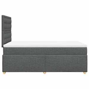 Box spring postel s matrací tmavě šedá 120x190 cm textil - obrázek 5
