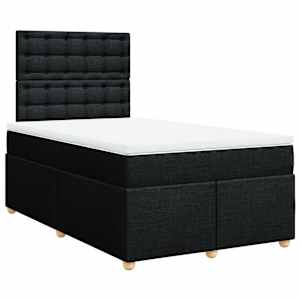 Box spring postel s matrací černá 120x190 cm textil - obrázek 2